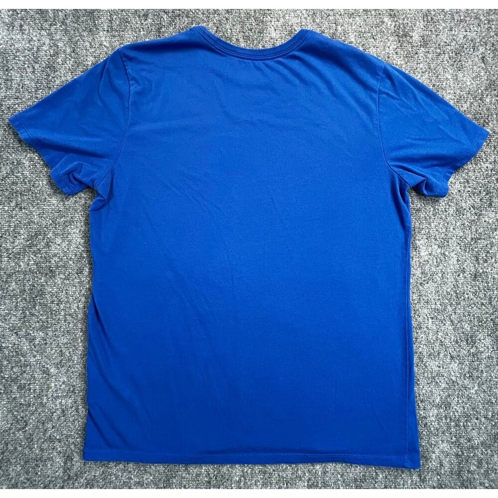 Nike Dri-FIT Logo Graphic T-Shirt Men's Large Blue Athletic Training Gym Tee - Picture 2 of 7
